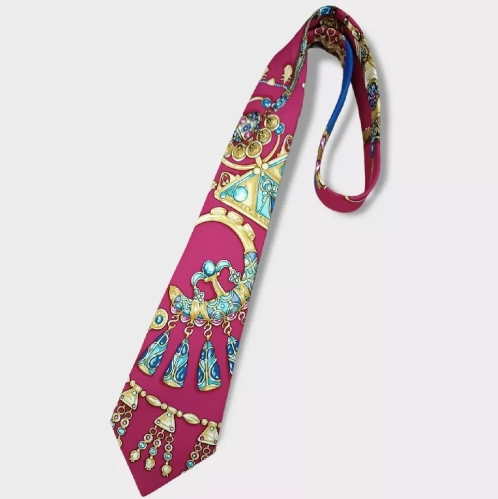 HERMÈS Red Royal Silk LUXURY Tie FRANCE